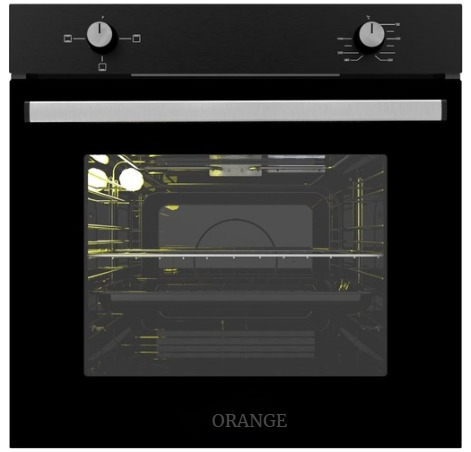 Orange 2 Düğmeli Ekonomik Ankastre Fırın Siyah