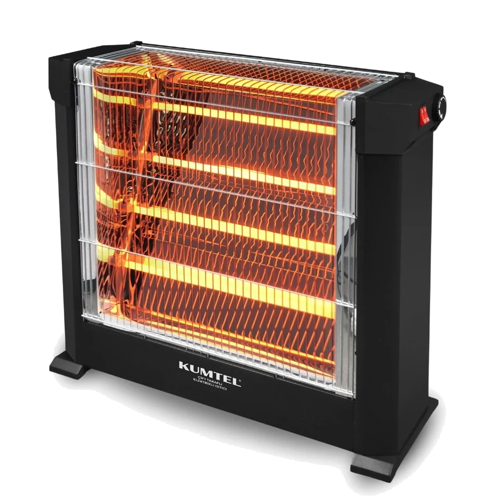 Kumtel Siyah Mini Şömine Isıtıcı 2200 W Ks-2760
