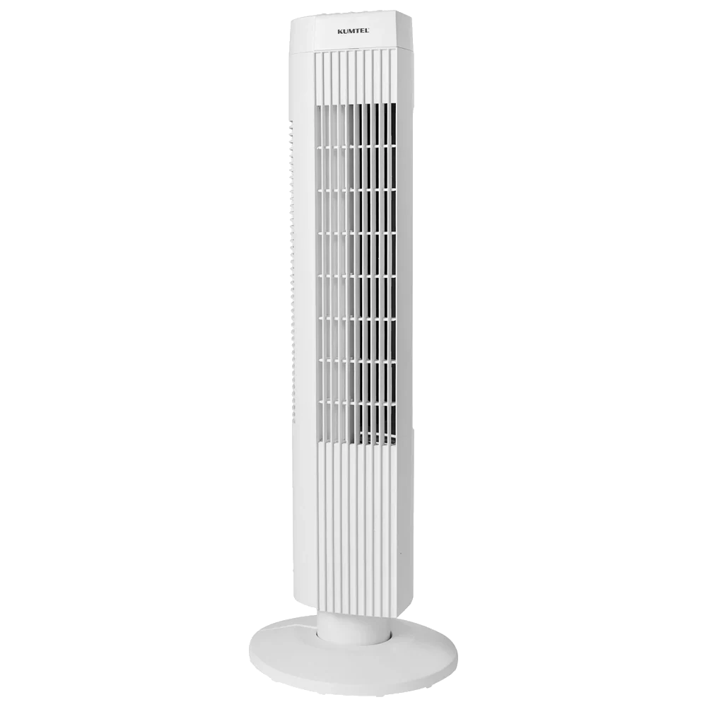 Kumtel KTF-258W Kule Tipi Beyaz Vantilatör – 50W, Zaman Ayarlı, 3 Hız Kademeli, Sessiz Çalışma