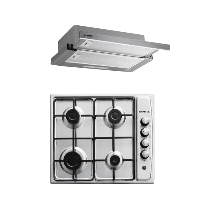 Kumtel 2'li Inox Ankastre Set (Ocak-Aspiratör)