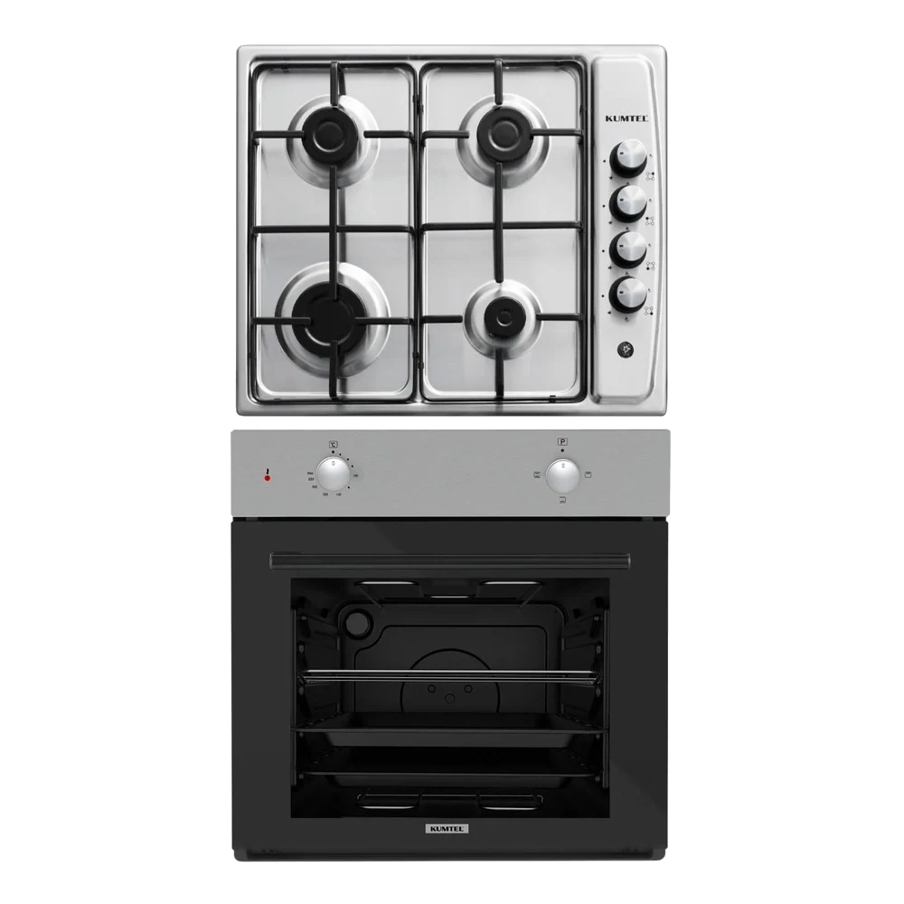 Kumtel 2'li Inox Ankastre Set (Fırın-Ocak)
