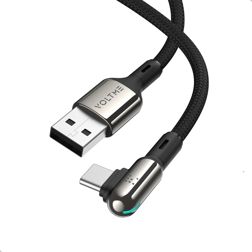 VOLTME C2067 Stark 60W USB to Type-C Şarj Kablosu 1.2M 3A-Siyah