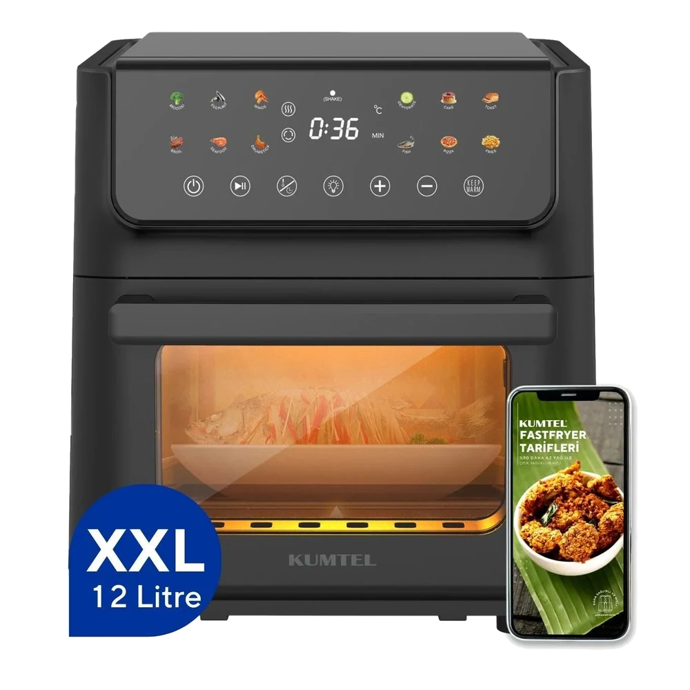 Kumtel XXL 12 Litre Fastfryer (Yağsız Fritöz Airfryer ) HAF-10