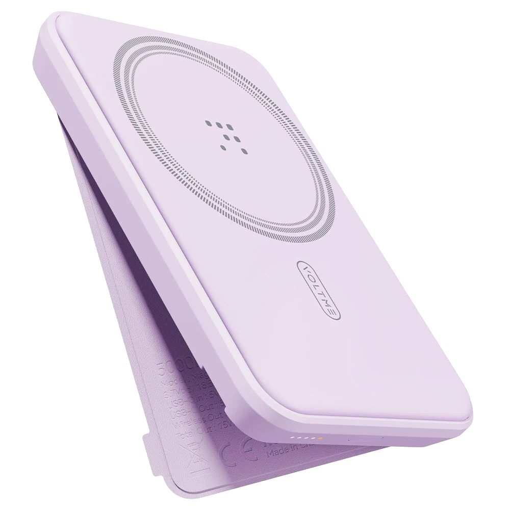 Voltme Lila MagPak 5000mAh Magsafe Kablosuz Powerbank- 22.5W
