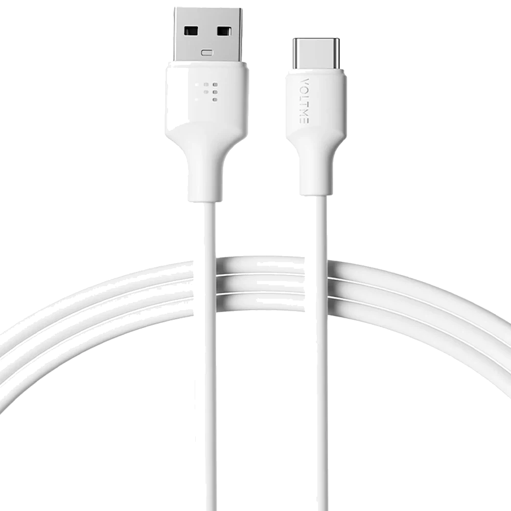 VOLTME C2287 60W USB-A to USB-C Hızlı Şarj ve Veri Kablosu 2 Metre – Beyaz
