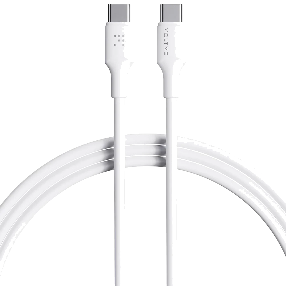 VOLTME C2273 60W USB-C to USB-C Hızlı Şarj ve Veri Kablosu 2 Metre – Beyaz