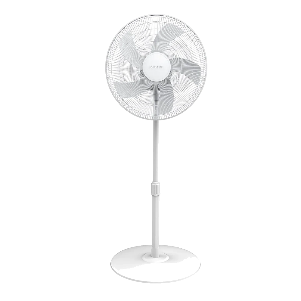 Kumtel KTF-350 Beyaz 16 İnç Ayaklı Vantilatör 50 W, 5 Pervaneli, 3 Kademeli, 121 cm Ayarlanabilir Yükseklik